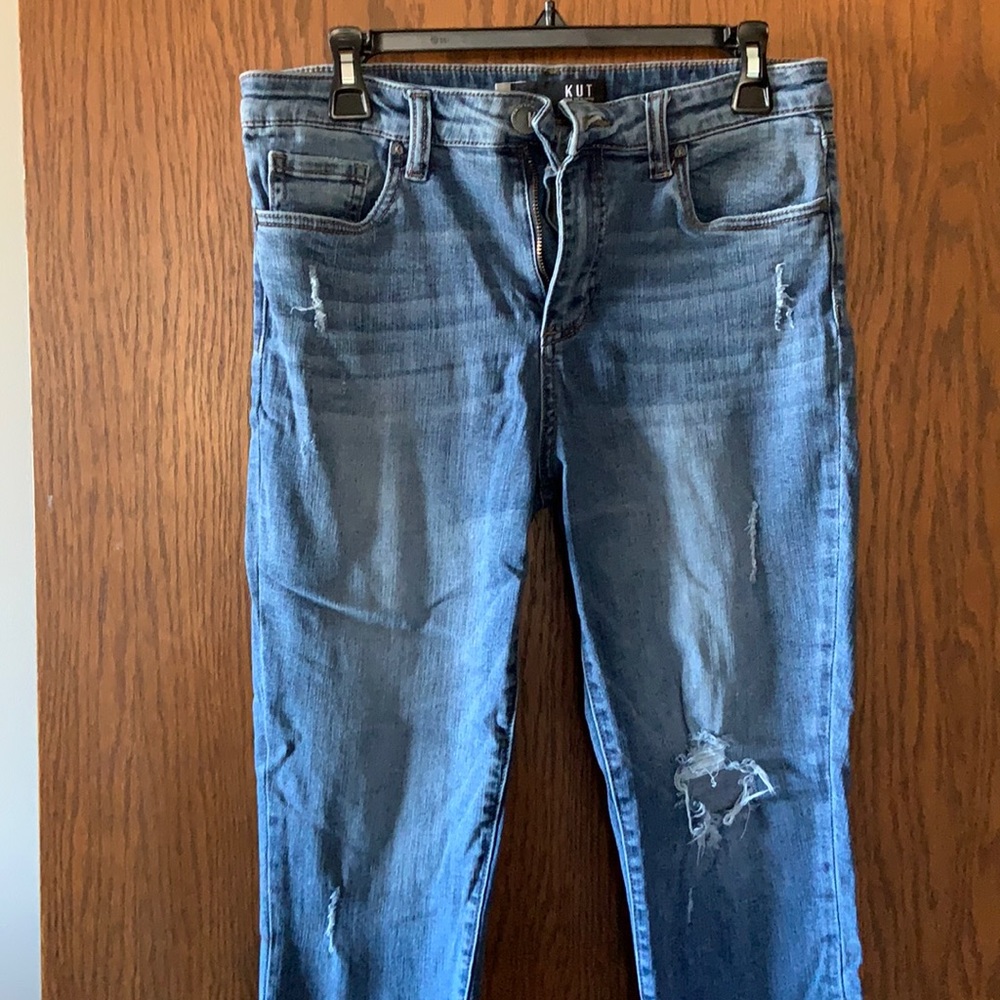 Kut, Kut from the kloth High rise crocs skinny Capri jeans